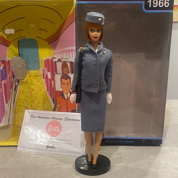 Barbie Other - Barbie Classic Stewardess in Blue Uniform